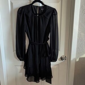Express black long sleeve mini dress NWT